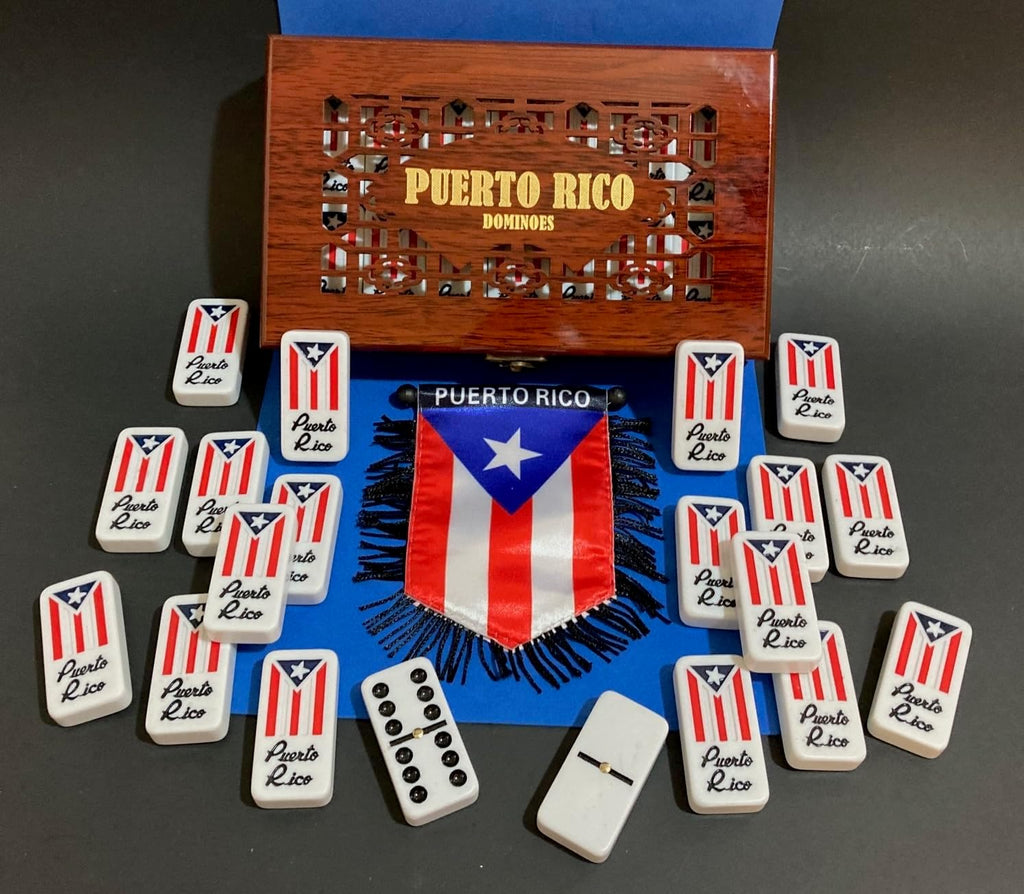 Puerto Rico Classic Double Six Dominoes Set - Premium Quality with Wooden Storage Case