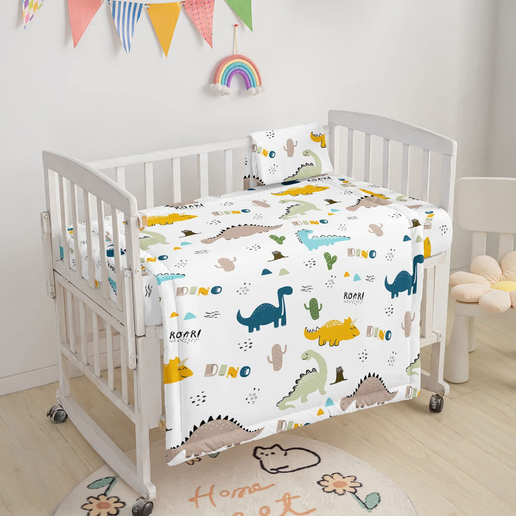 Crib Bedding Set,3pcs Nursery Crib Bedding with Comforter Crib Sheet & Crib Skirt,Watercolor Butterfly Printed
