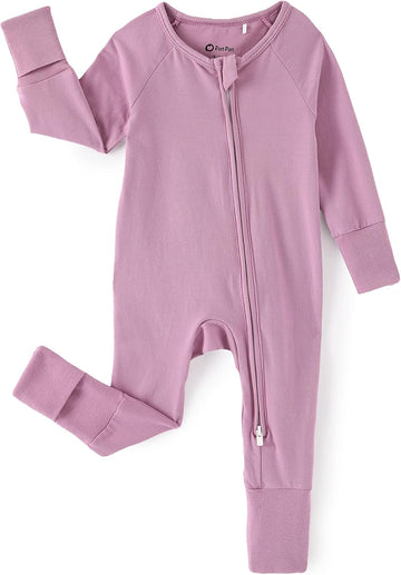 Organic Cotton Baby Pajamas, Snug Fit Footie with Way Zipper