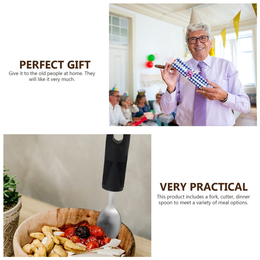 Adaptive Utensils Kit for Elderly or Disabled 3-piece Set