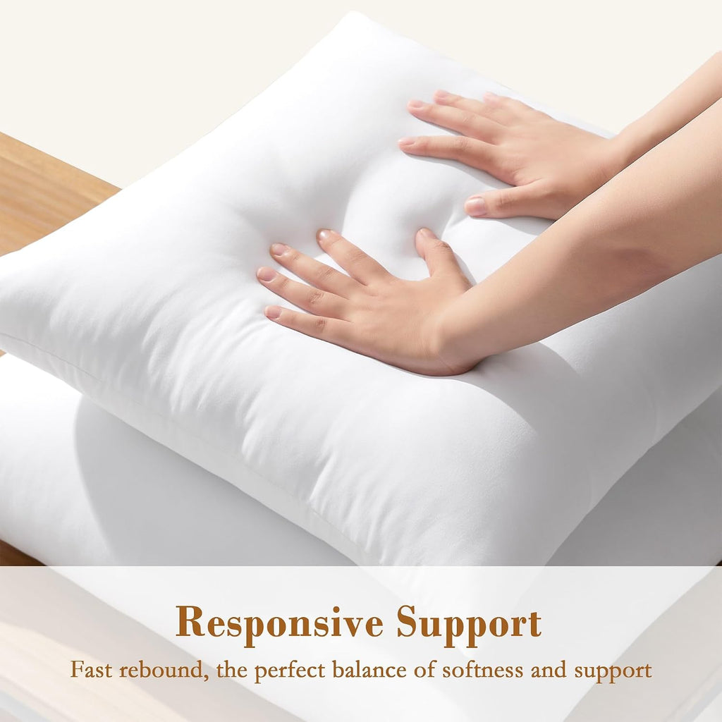 12x20 Pillow Inserts, 2 Pack Fluffy Lumbar Pillows Filled with Plump Stuffer, Rectangle Decorative Pillows for Couch - Set of 2