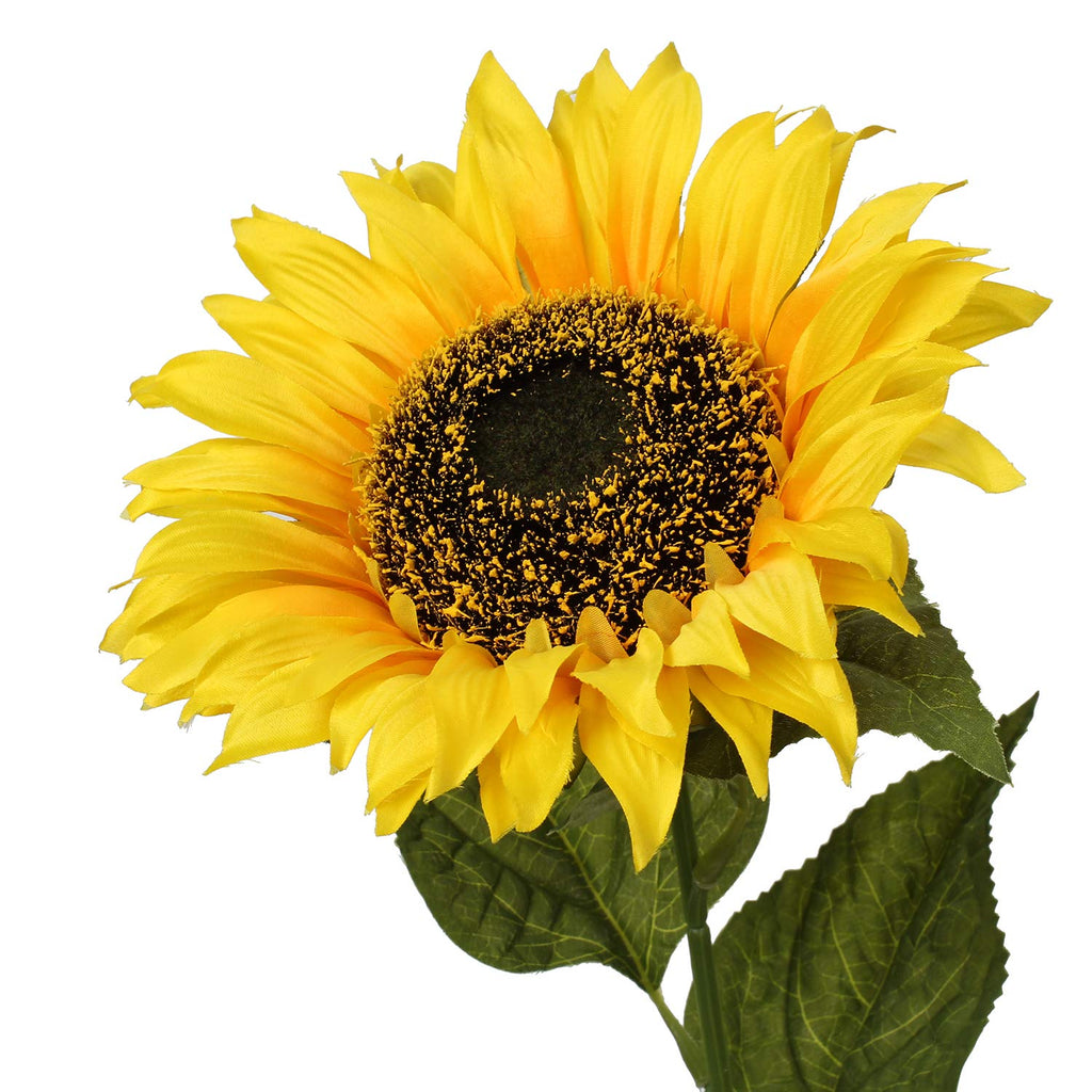 Large Sunflowers Artificial Flowers 8" Full Bloom Long Stem Artificial Sunflower 33" Tall Sun Flowers Giant Silk