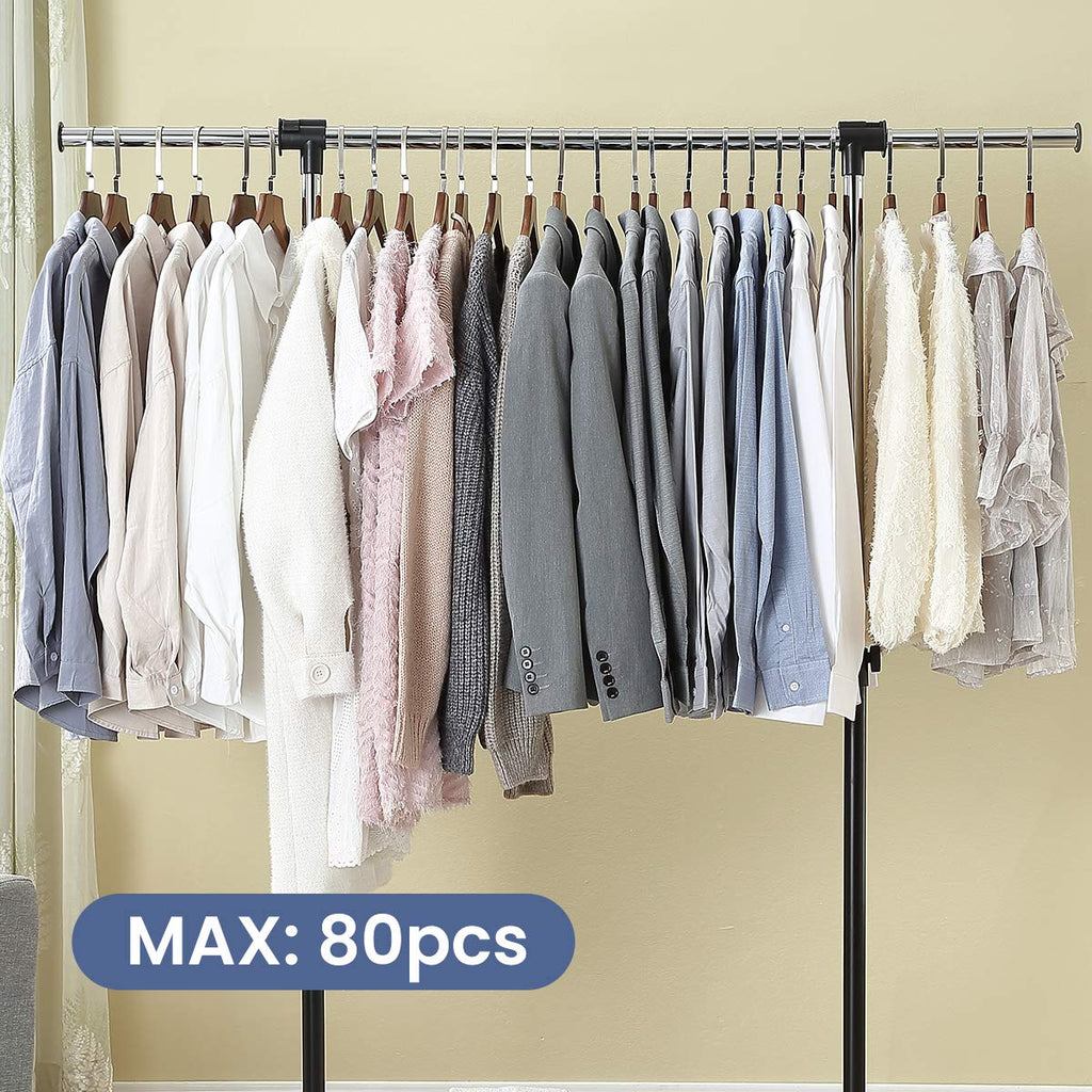 Adjustable Clothing Rack for Hanging Clothes, Heavy Duty Garment Rack with Wheels,Free Standing Rolling Clothes Rack