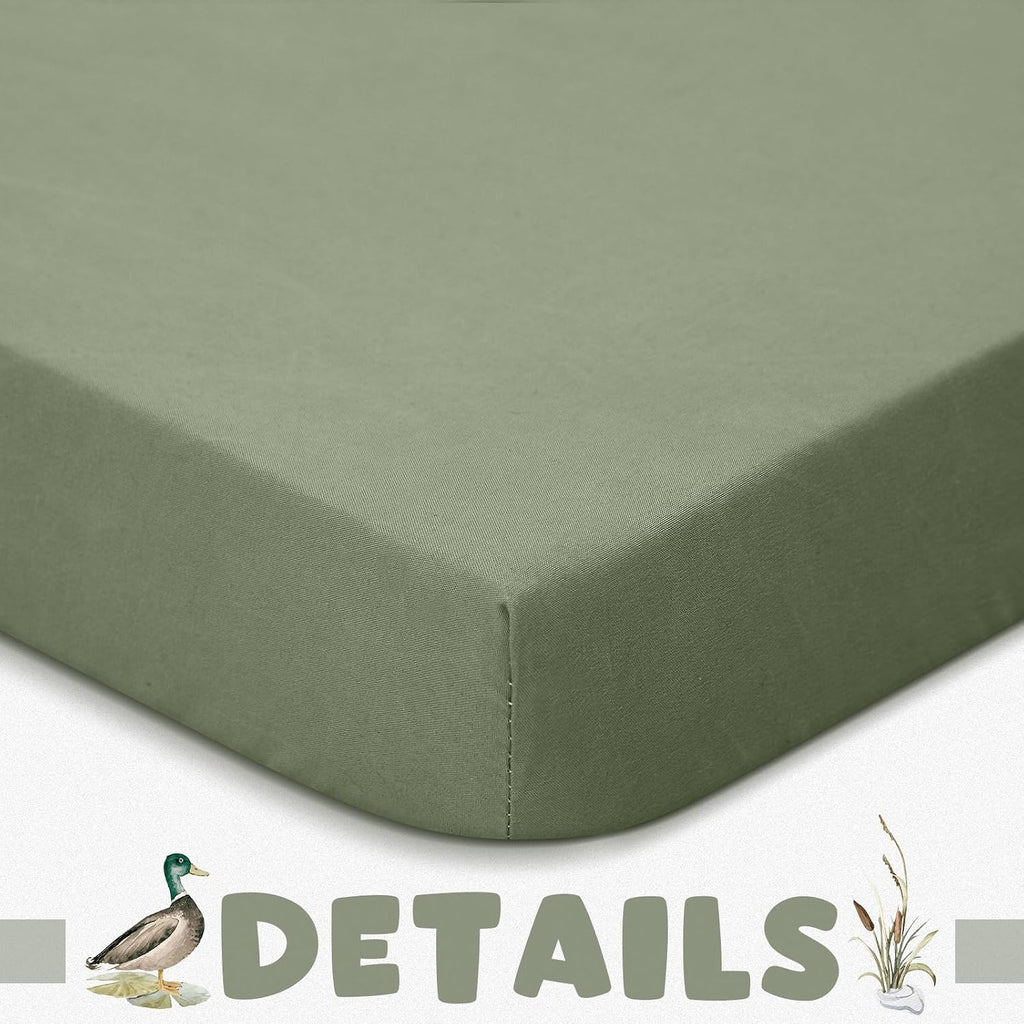 4 Pack Mallard Duck Baby Crib Fitted Sheet 52'' x 28'' Duck Hunting Stretchy Neutral Fitted Crib Mattress Sheet
