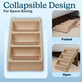 Pet Stairs - Home and Vehicle Foldable Nonslip Dog Steps with 4-Step Design