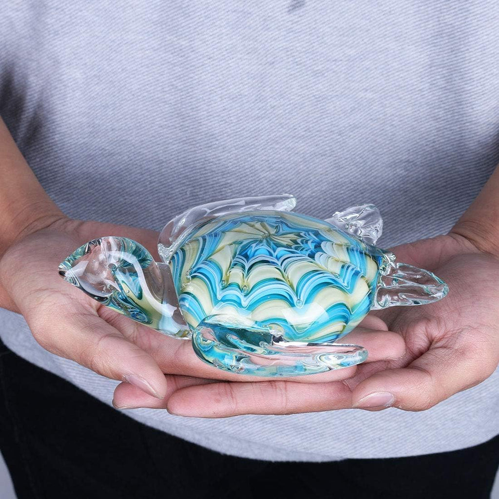 6" Blown Glass Sea Turtle Figurine