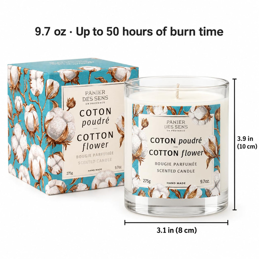 Cotton Flower Scented Candle Gift for Women, 9.7 oz