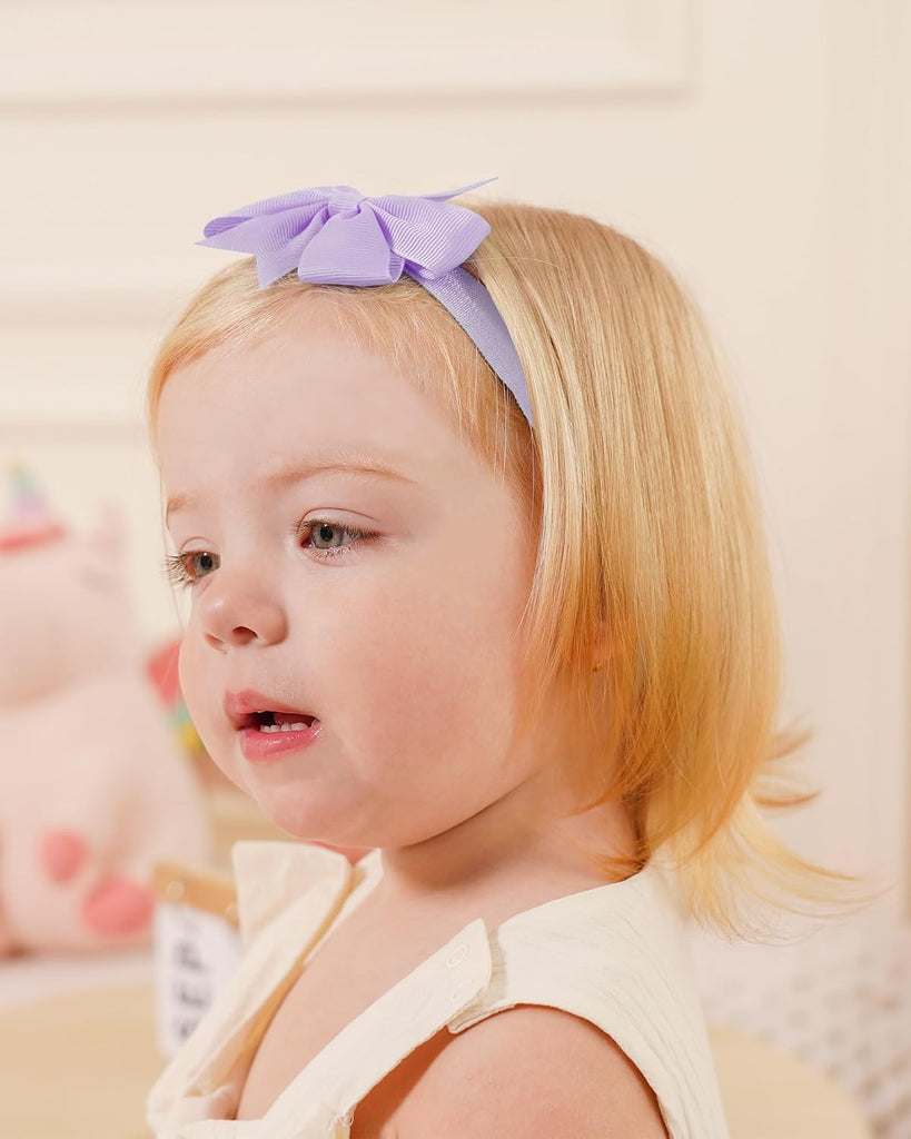 40pcs Baby Headbands, Baby Girl Bows, Stretch Hairbands