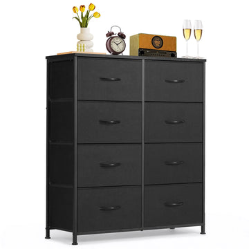 8-Drawer Dresser, Anti-Tip Tall Storage Organizer