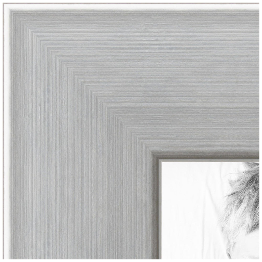 23x35 Inch Silver Picture Frame, This 1.2500 Inch Custom Poster Frame is Stainless Steel - Comes with Acrylic and