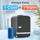 4L/6 Cans Compact Refrigerator,Portable Mini Fridge Skin Care,Cooler and Warmer for Bedroom,Car,Office & Dorm, Small