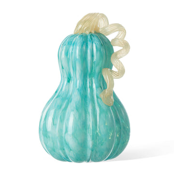 Fall Glass Pumpkin Decor Hand Blown Glass Pumpkin Table Top Home Decor for Fall Harvest & Thanksgiving Decorating