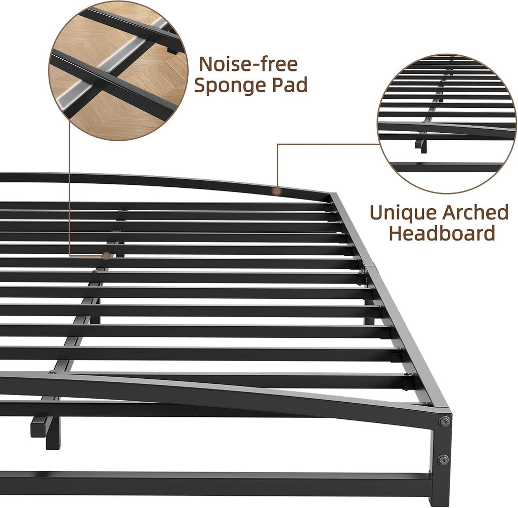 Low Bed Frame Queen Size - Black