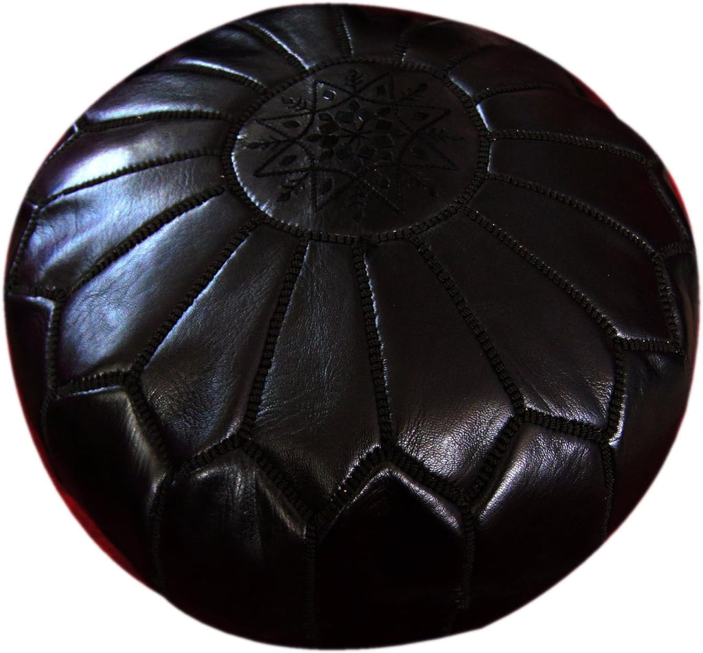 Hand Made Pouf Leather Luxury Ottomans Footstools Cover