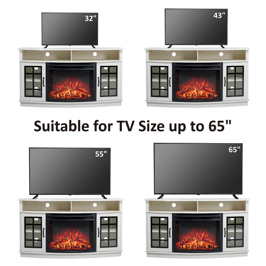 59" Curved with Storage for TVs up to 65''