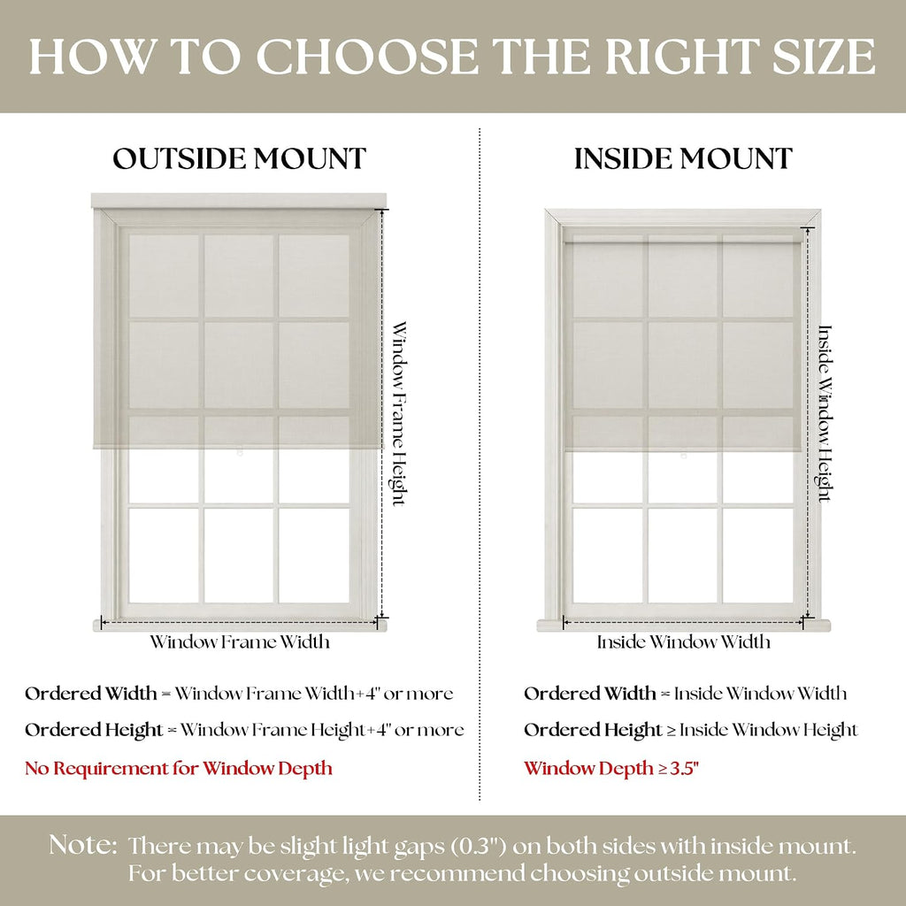 Blackout Roller Shades for Bedroom Window Cordless Free-Stop Blinds with Valance UV Protection 100% Black Out Linen