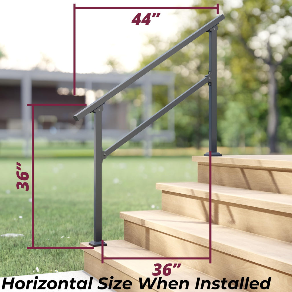 Home Front Step Hand Railing CR Fence & Rail Handrails for Outdoor Steps | Casa Home Living