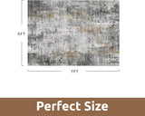 5 x 7 Area Rugs for Living Room, Machine Washable Non Slip Rug Ultra Soft Low Pile Indoor Carpet Modern Abstract Rugs