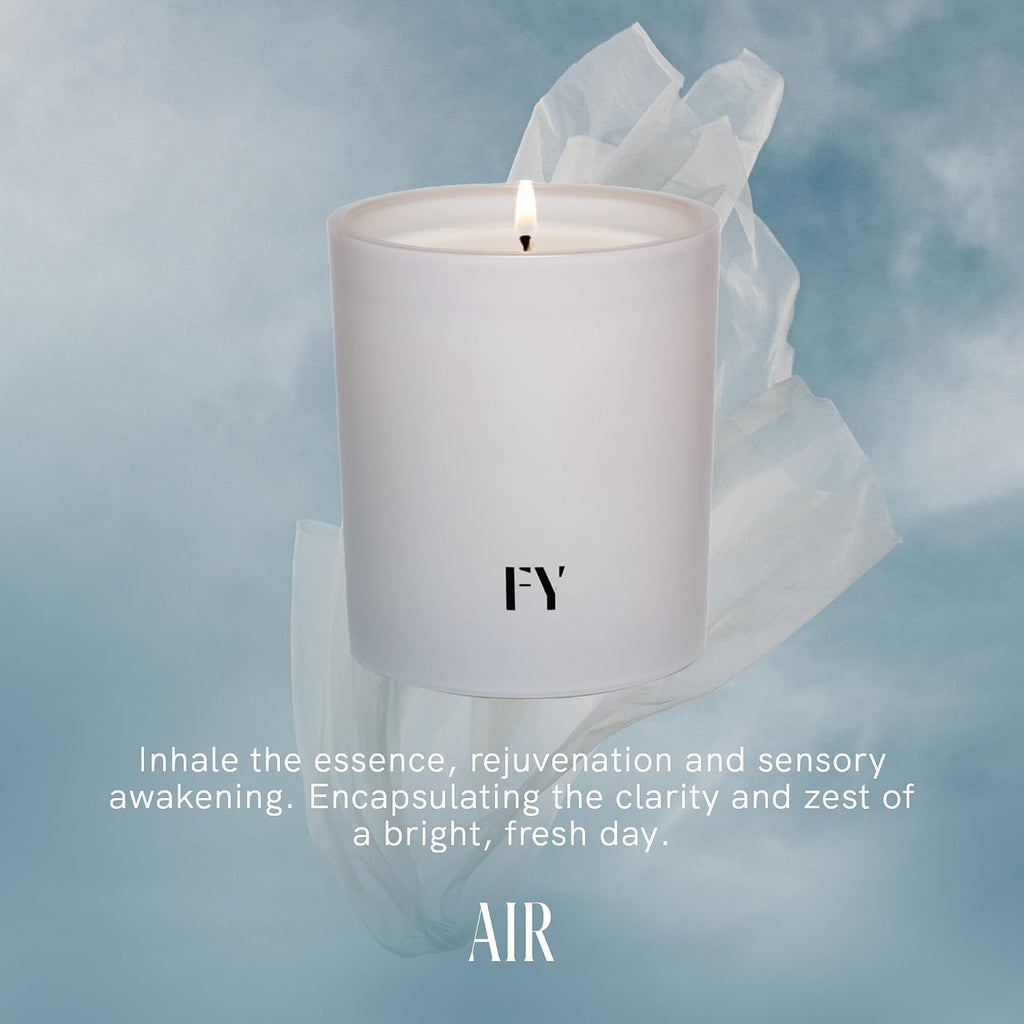 AIR/AIR Candle - Grapefruit, Solar Notes, Vetiver & Musk | Wheel Thrown Reusable Ceramic Vessel | Hand-Poured - Set of 12