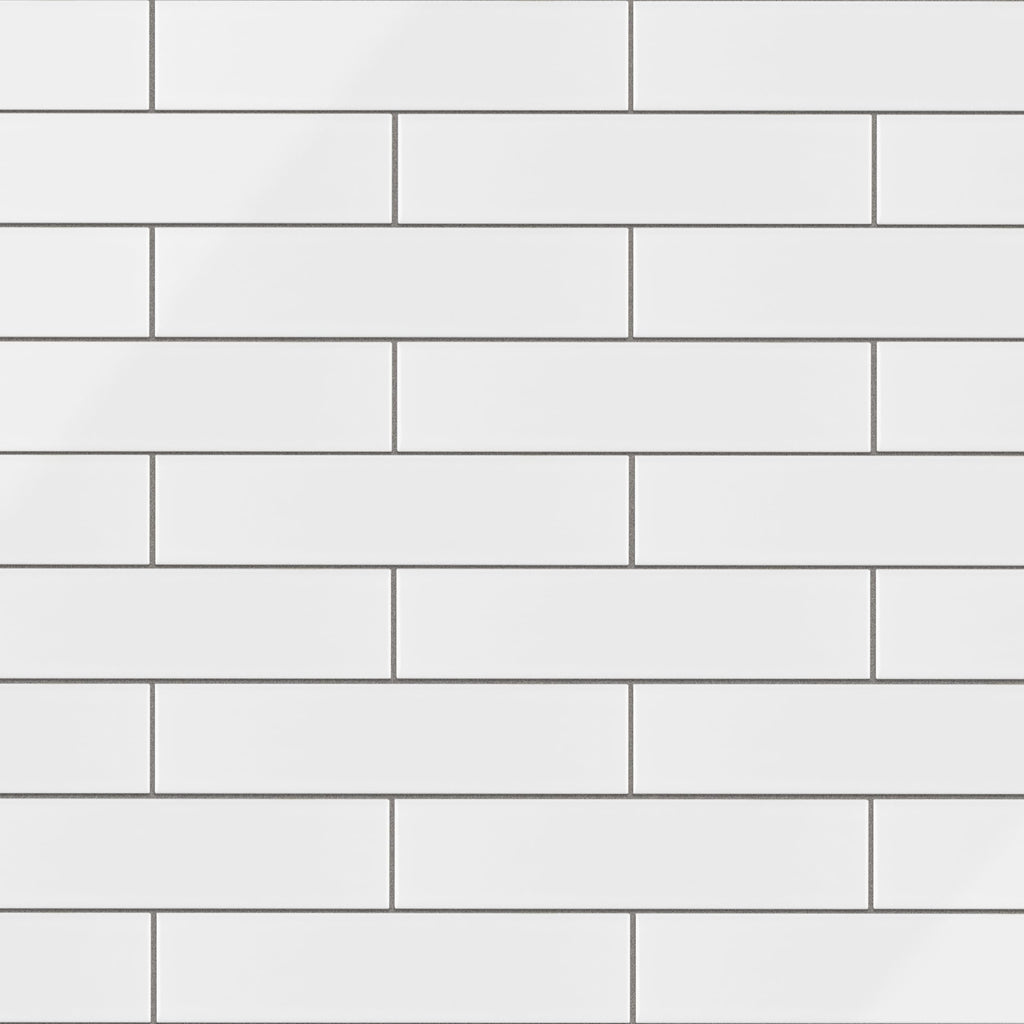 Metro Soho Subway Matte White 1-3/4" x 7-5/8" Porcelain Floor and Wall Tile