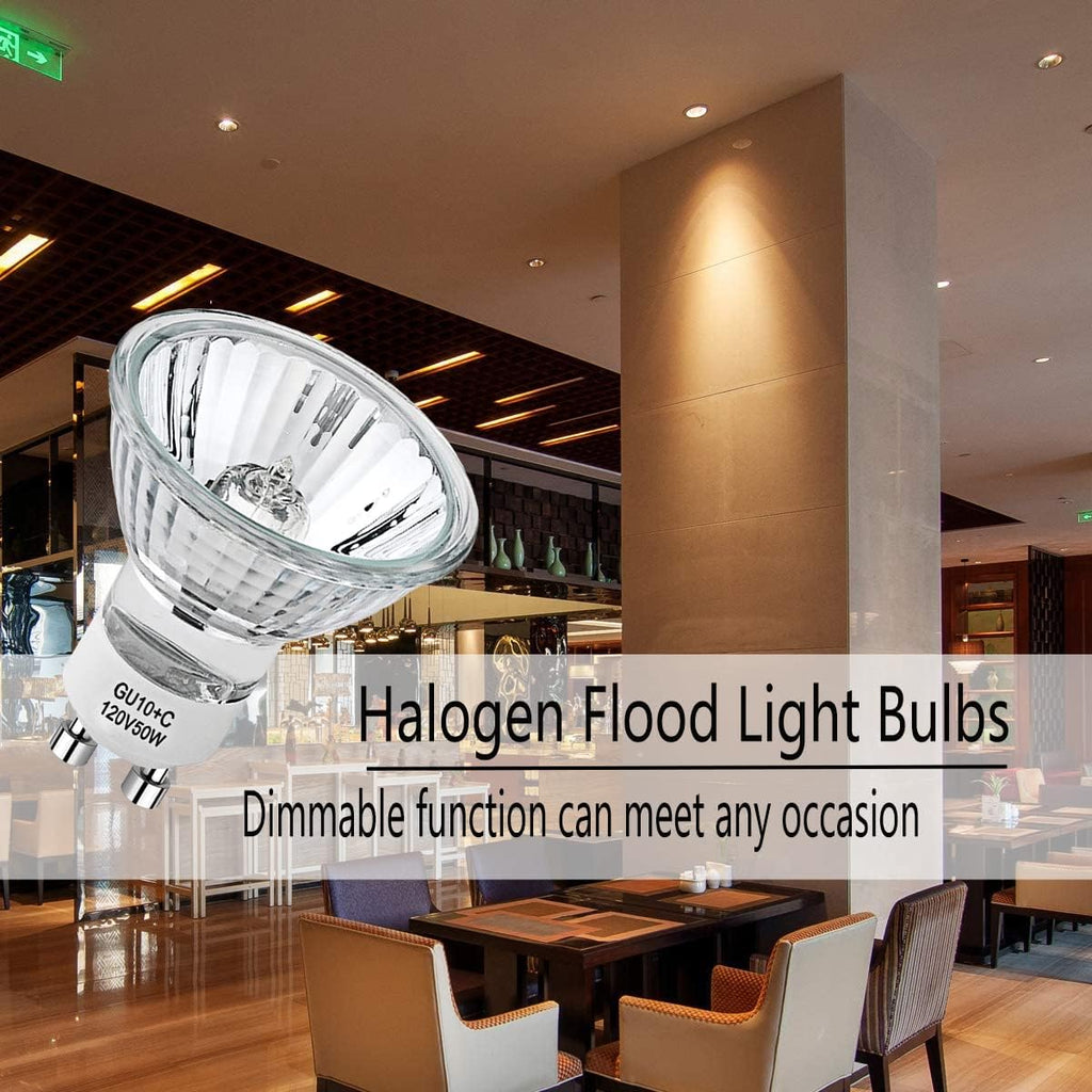 GU10 Halogen Light Bulbs,50W 110-130V Candle Warmer Lamp Bulb,6 Pack