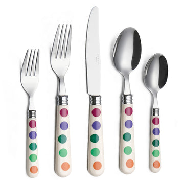 Silverware Set 20 Pieces Cutlery Stainless Steel Colorful Fun Handle Flatware Service for 4 - Dinner Knife, Dinner