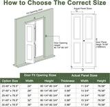 Bifold Doors for 36"x80" Opening, 4-Panel Bifold Closet Door with Hardware Kit, Interior Doors Foldi
