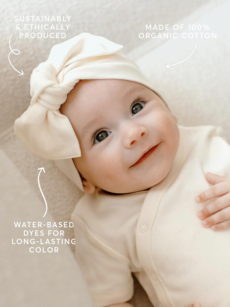 Baby Organic Cotton Hattie Bow Wrap Headband