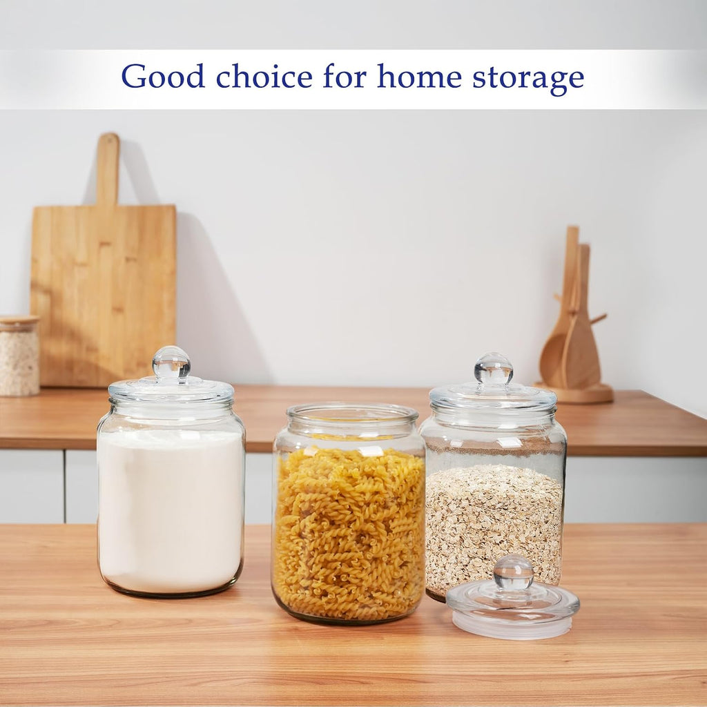 0.5 Gallon Candy Jar with Airtight Lid, Wide Mouth Cookie Jar