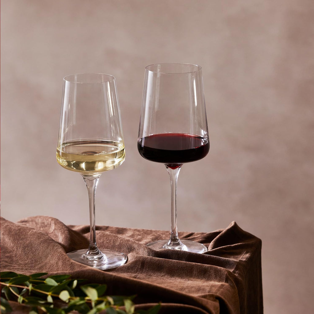 Red Wine Glasses | Elegant Design | Set of 6 | 16.9 oz | Infinity Collection | Ideal , Restaurants and Receptions |