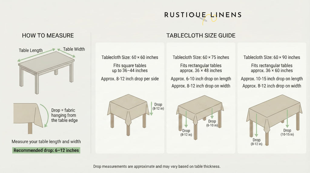 Cotton Tablecloth 60 x 90 Inch Rectangle - Sky Blue Table Cloth with Embroidered Edge Trim - Table Cover, Farmhouse