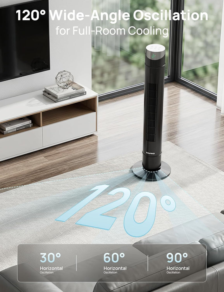 Smart Tower Fan ,Upgraded DC Motor Fans that Blow Cold Air