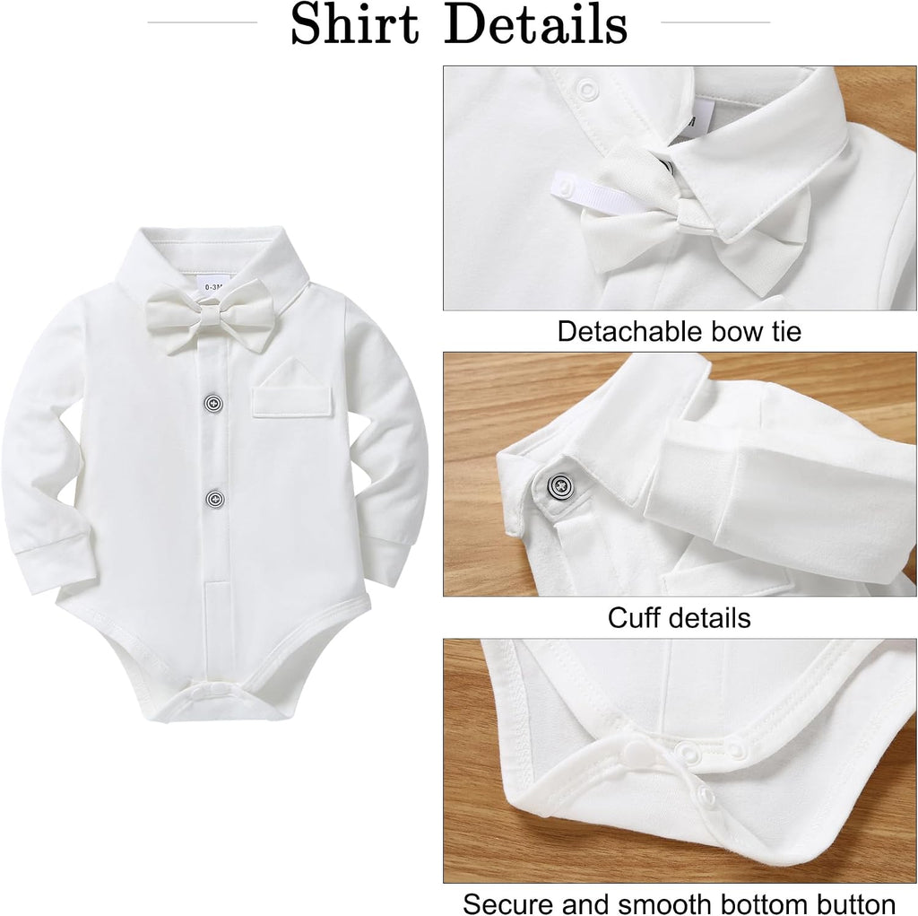 Baby Boy Clothes Suit Boys Baptism Easter Outfits 5Pcs Set