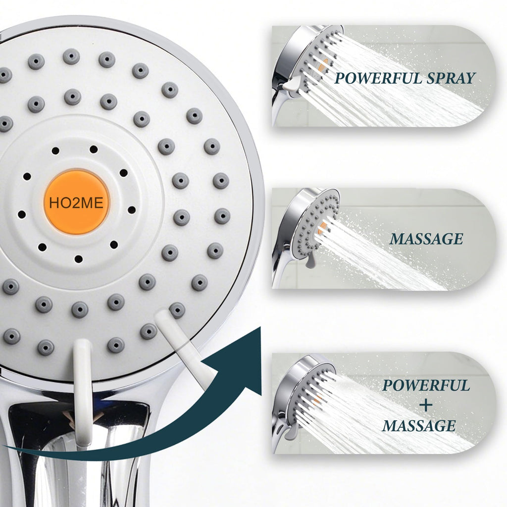 High Pressure Handheld Shower, Power Boost Resists Low Flow, Chrome