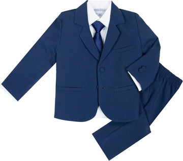 Baby Toddler Boys' Classic Fit Formal Suit Set -Wedding, Ring Bearers, Baptism, and Christening
