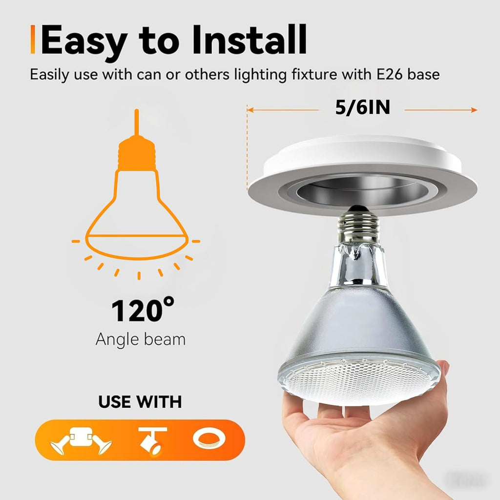 Halogen Par30 Long Neck Flood Bulb Dimmable 39W 120V E26 Base 6pcs