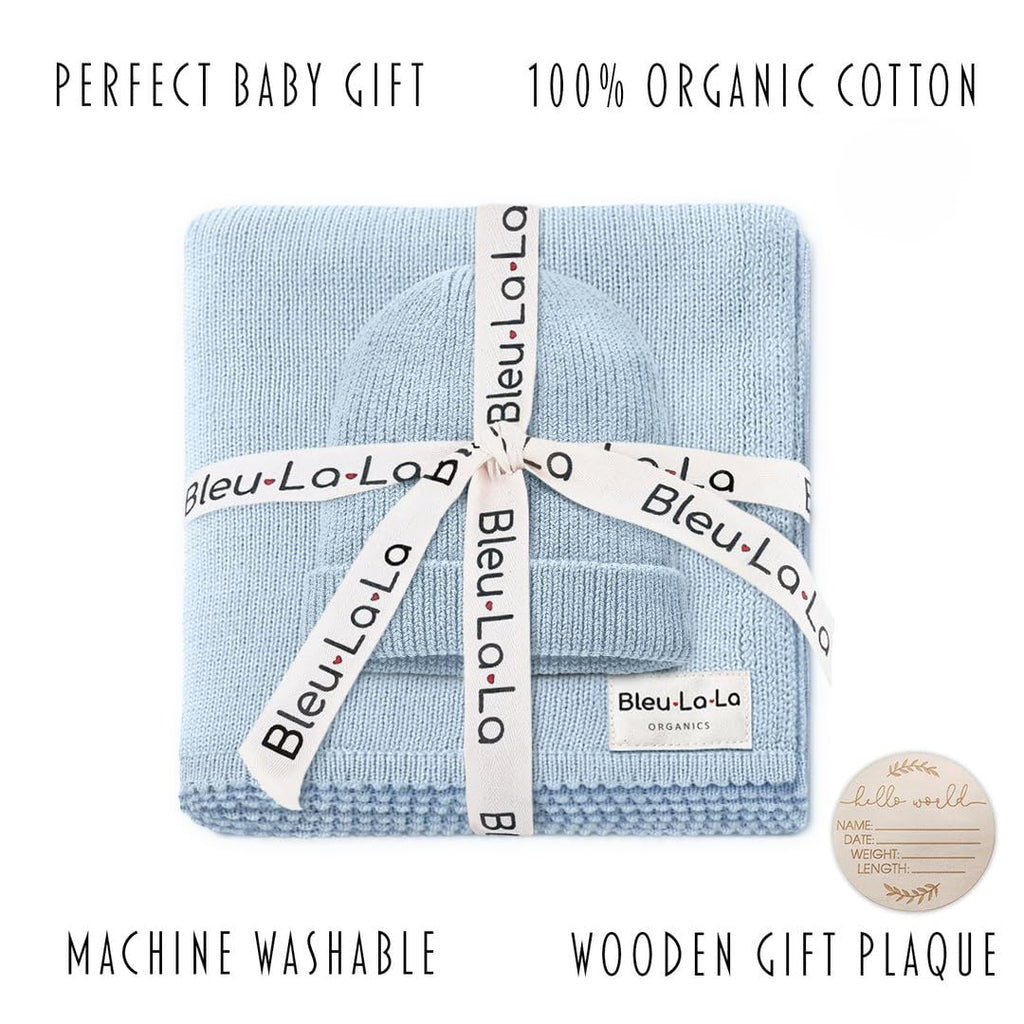 Baby Gift Set - Organic Cotton Newborn Blanket Essentials, Thoughtful Baby Shower & New Baby Gift for Boys & Girls