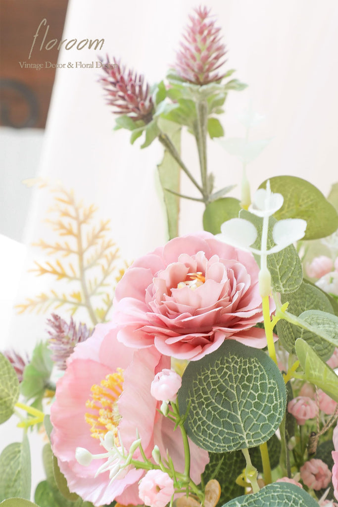 Artificial Greenery Stems Box Set, 45pcs with 6 Kinds of Faux Greenery Flowers Picks for DIY Bridal Bouquets Wedding