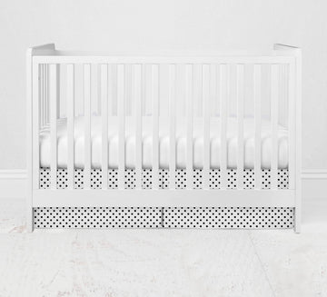 Mix N Match Pin Dots Crib/Toddler Bed Skirt (White/Black)