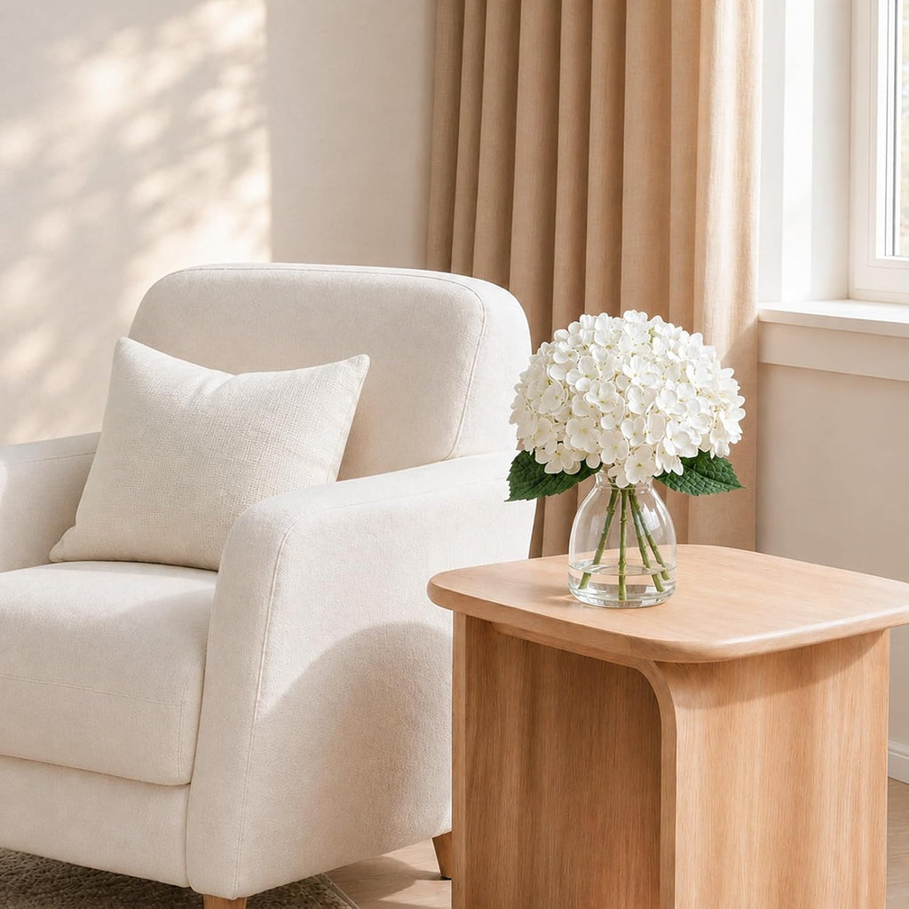 Hydrangea Artificial Flowers in Vase Fake Flowers Decor