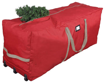 Rolling Christmas Tree Storage Bag, Fits Up to 9 ft. Xmas Tree, 28"x 16"x 60", Extra Large Heavy Duty Storage