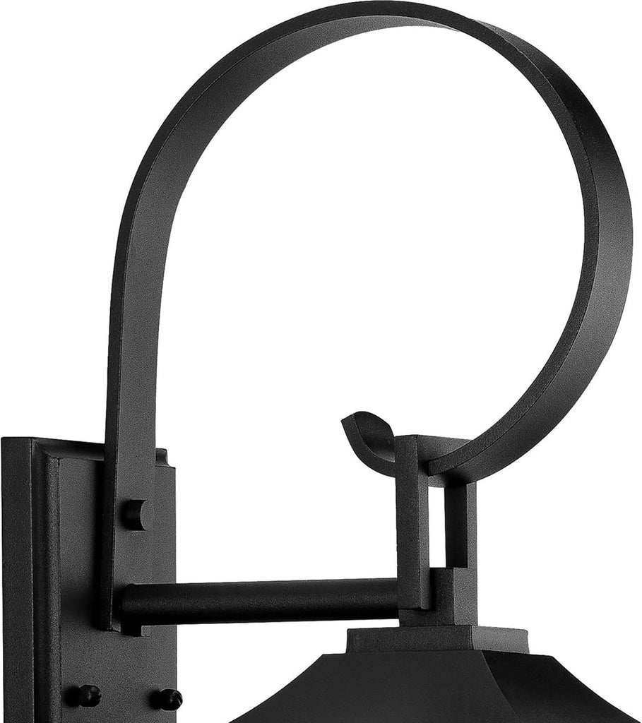 Gibbes Street 3-Light Outdoor Wall Lantern with Clear Beveled Glass - Textured Black