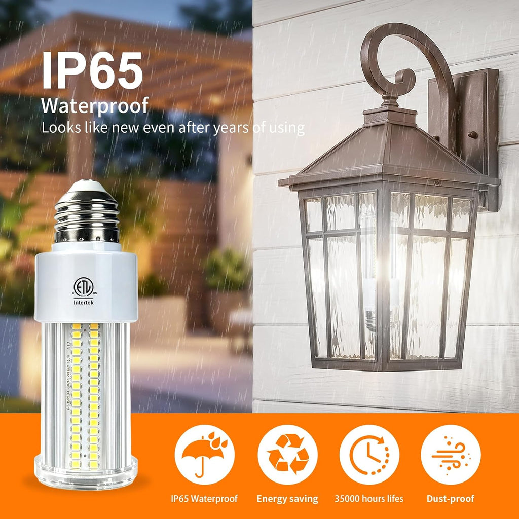 NS 2 Pack 300W Equivalent LED Corn Light Bulb 5000 Lumen 5000K 40W Large Area Daylight White E26/E27 Medium Base