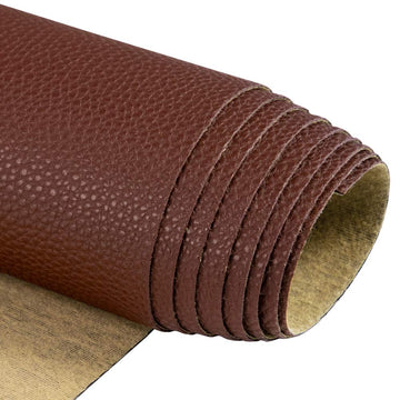 Soft Faux Leather Fabric, 1 Yard 54 x 36 in, Coffee PU Leather