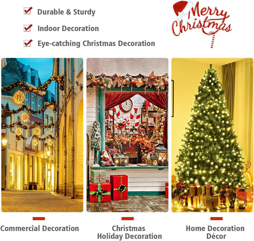 8 FT Prelit Christmas Tree, Artificial Christmas Tree