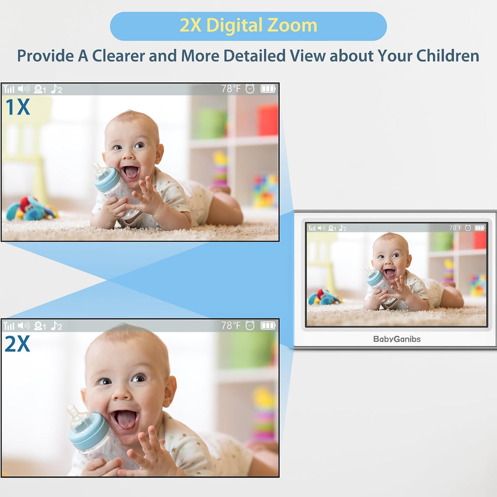 Monitor with Camera and Audio No WiFi Remote Control 4.3''
