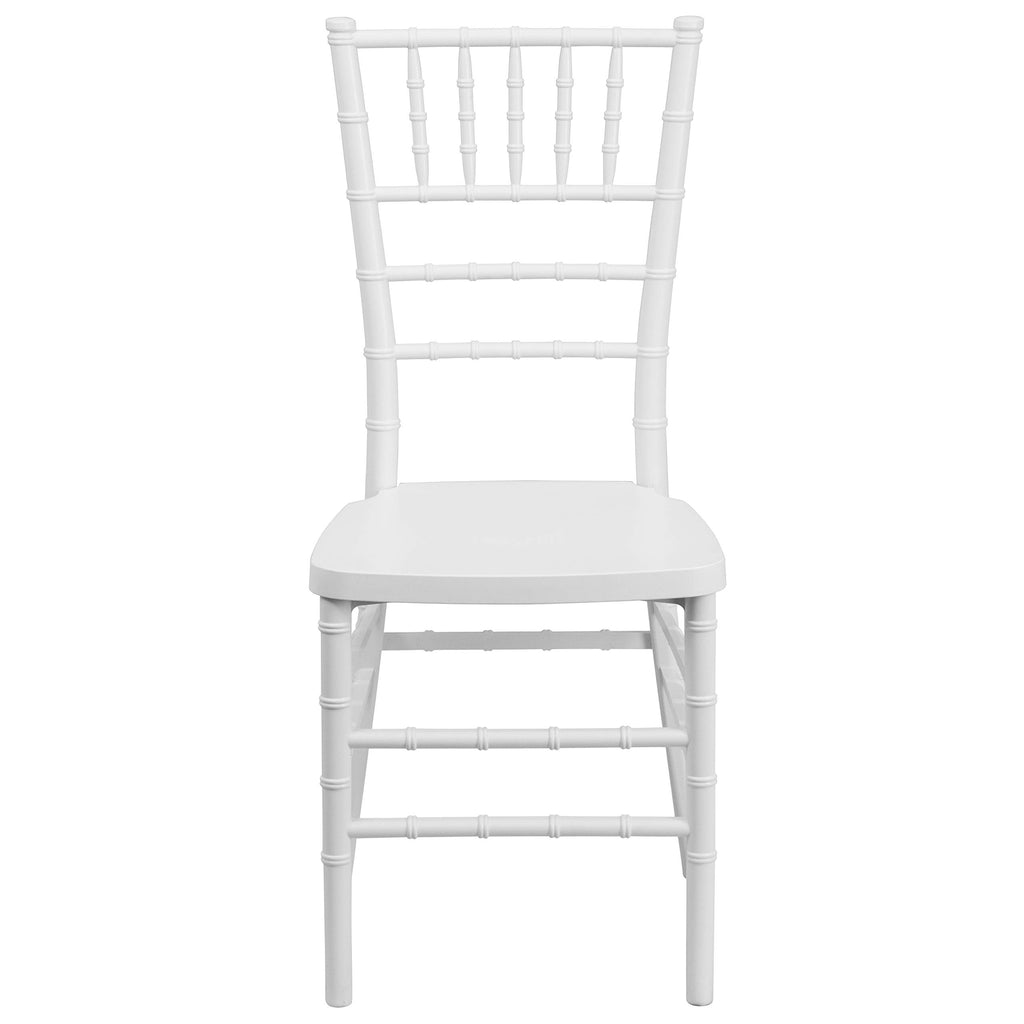 White Resin Ballroom Chair, 2-Pack