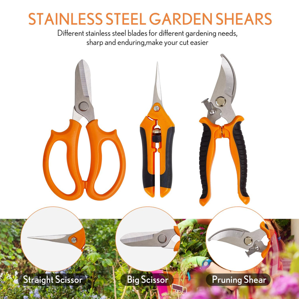 Bonsai Tools Kit 20 Pcs Garden Tools Set for Beginner, Gardening Gift for Women Men, Includes Bonsai Wire Kit, Plant