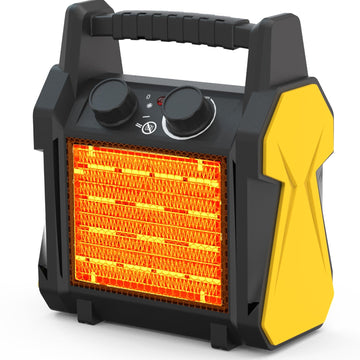 Outdoor Heater, 1500W Patio Heater for Garage, Portable Electric Space Heaters with Overheat Tip-Over Protection, PTC