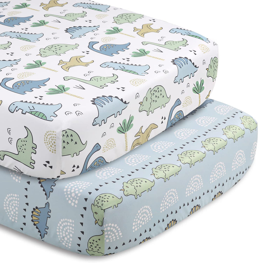 5 Piece Baby Crib Bedding Set for Boys - Newborn, Infant & Toddler Nursery Bed Set Decor with Fitted Crib Sheets